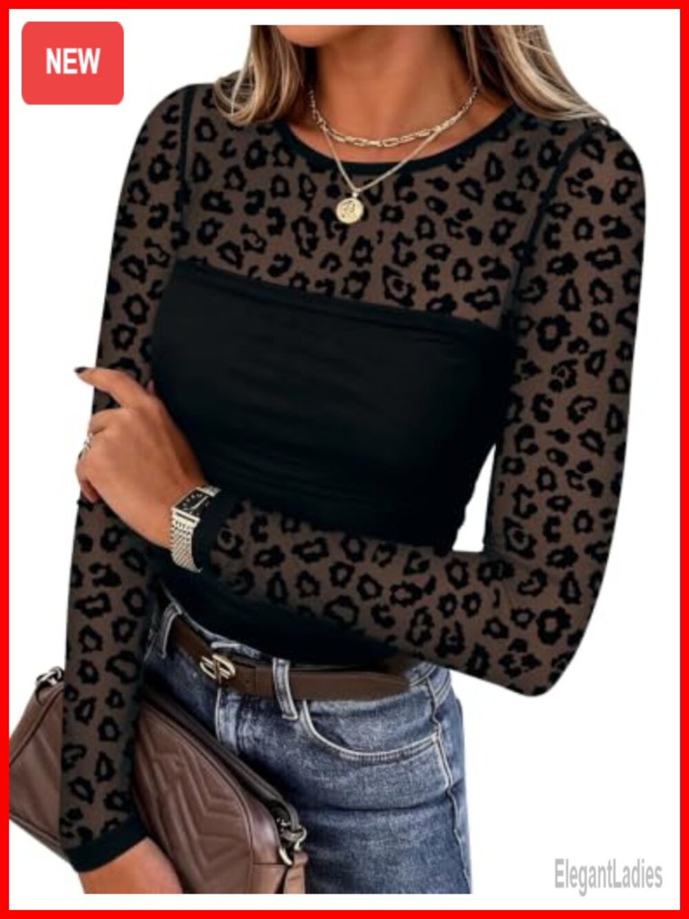 Zeagoo Women's Sheer Mesh Long Sleeve Blouse Sexy Going Out Top